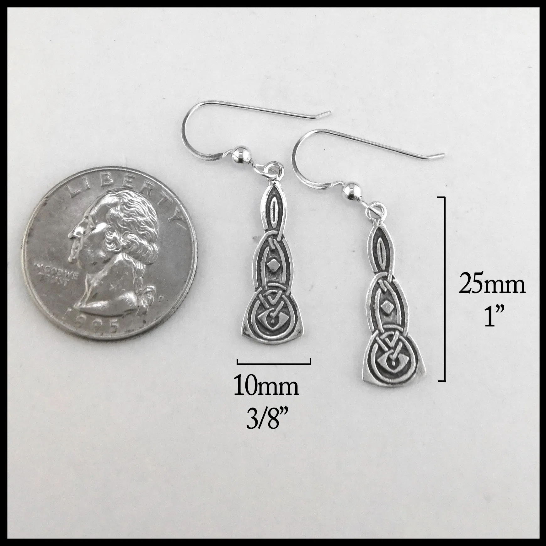 Small Elongated Celtic Earrings