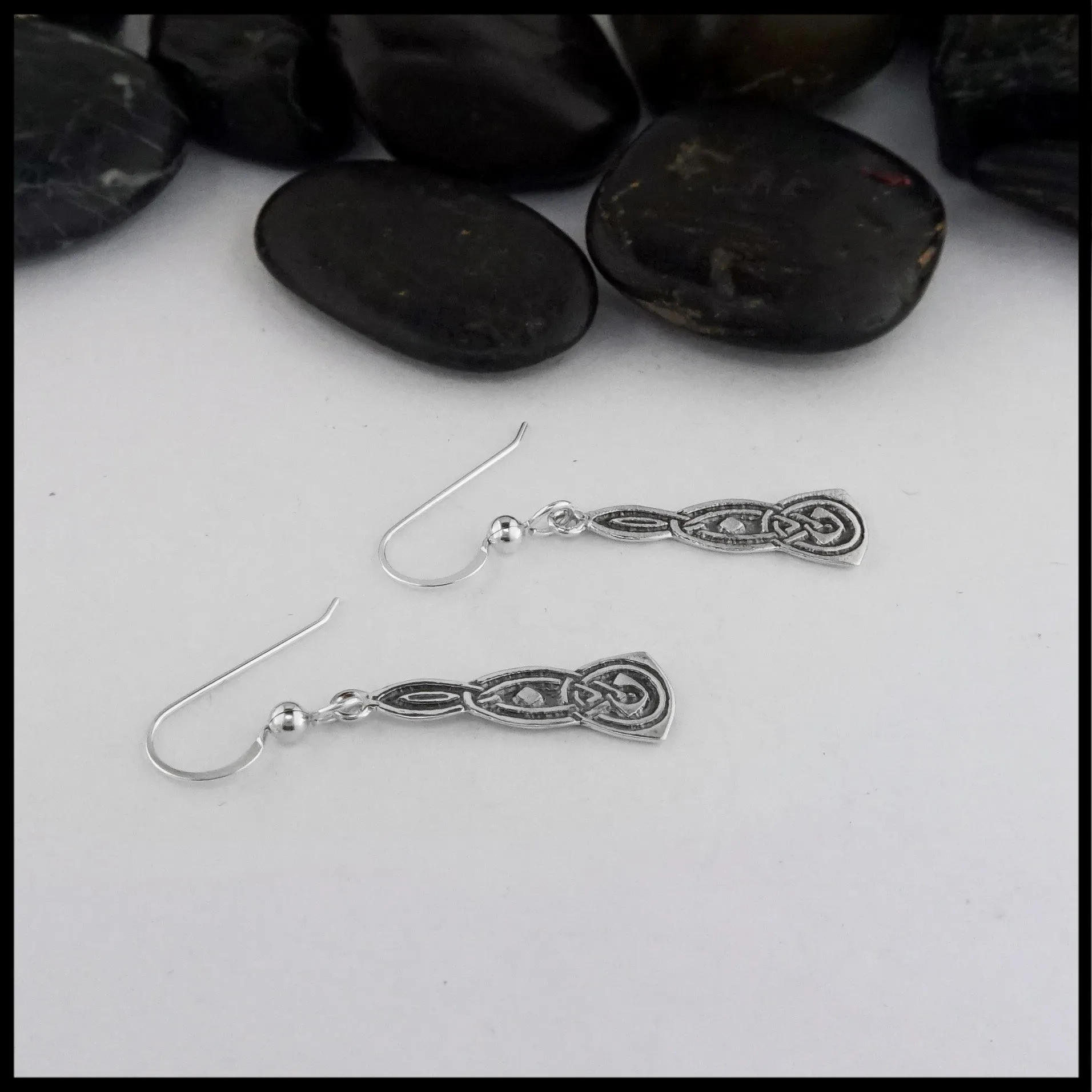 Small Elongated Celtic Earrings