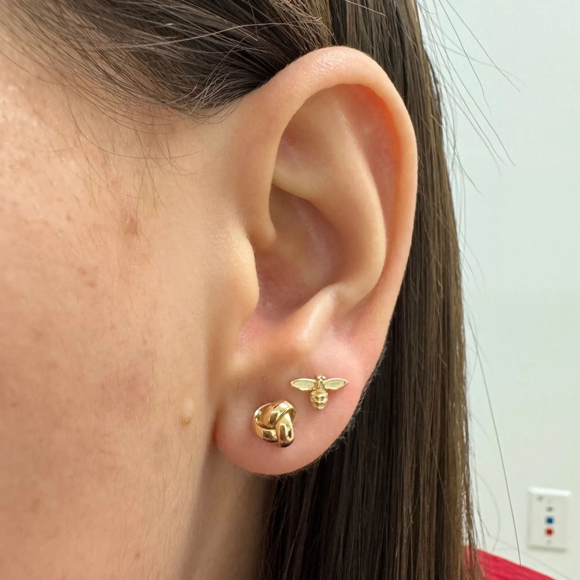 Small Love Knot Stud Earrings