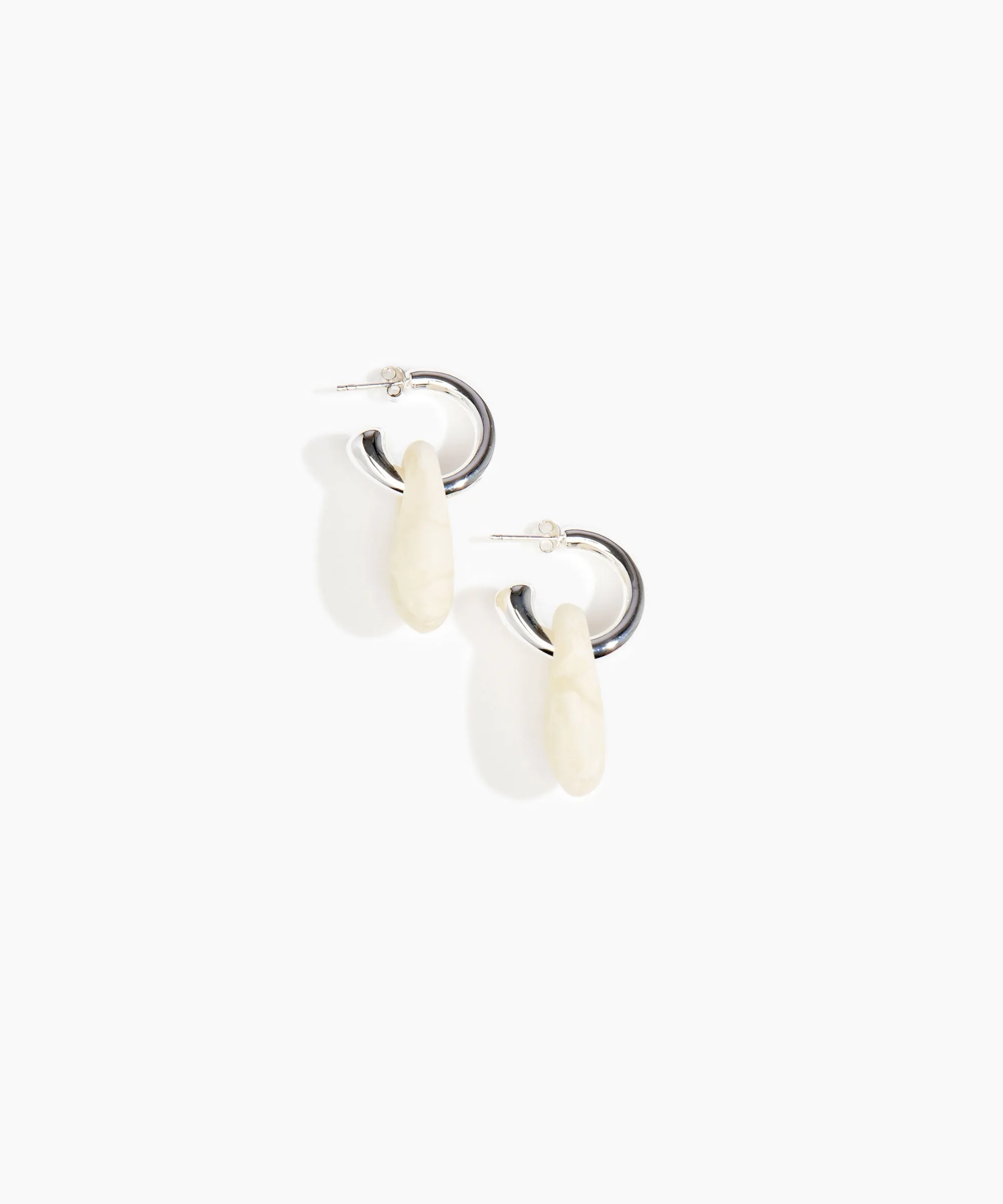 Small Rock Hoop Earrings
