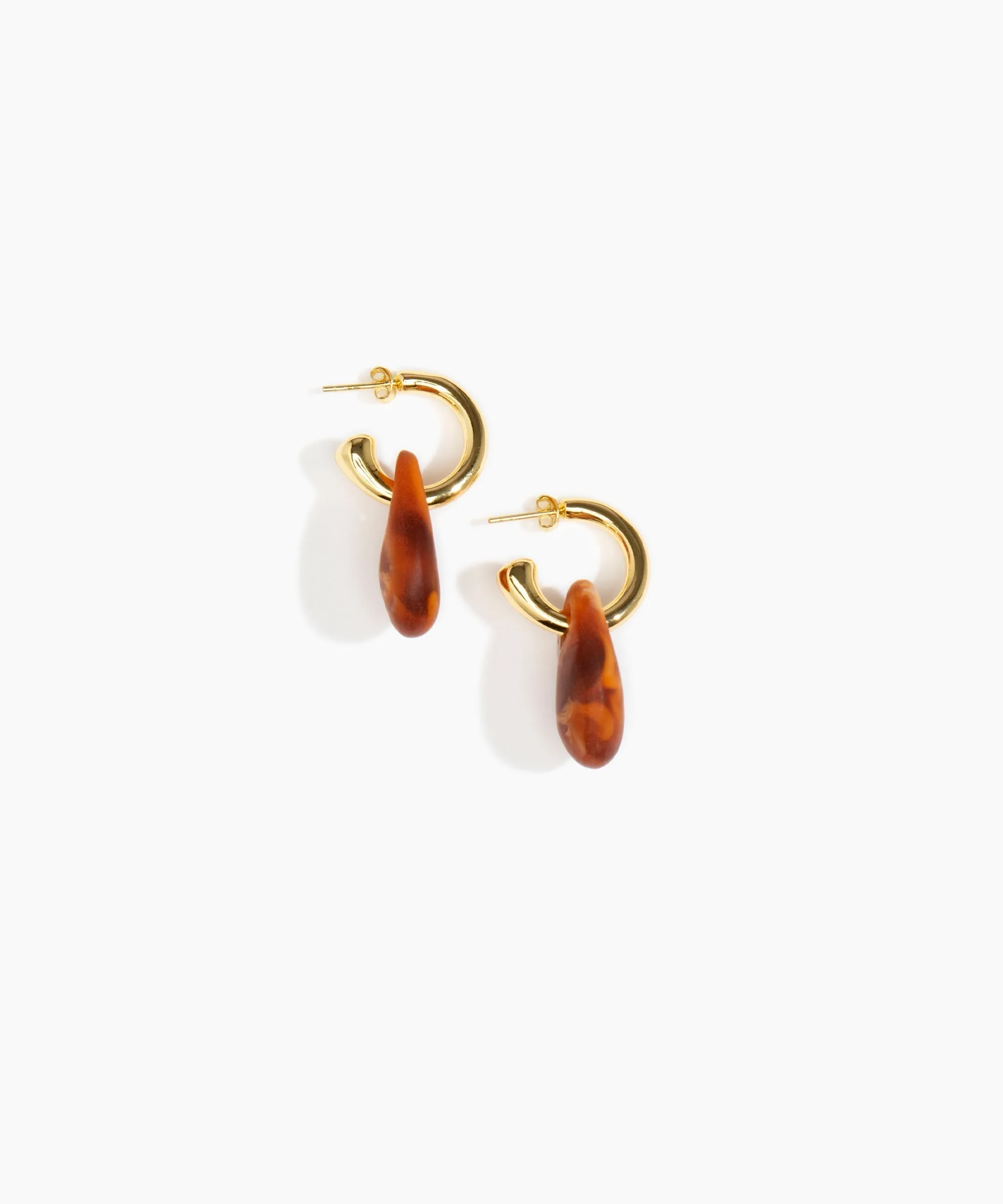Small Rock Hoop Earrings