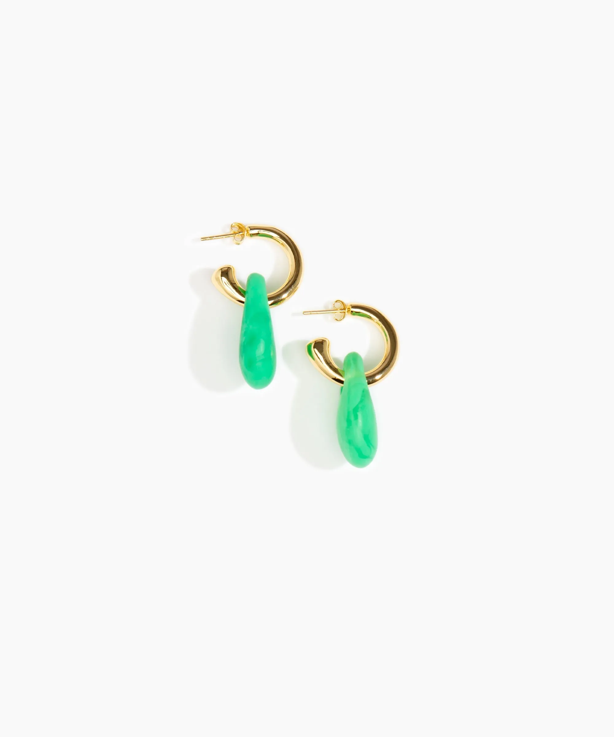 Small Rock Hoop Earrings