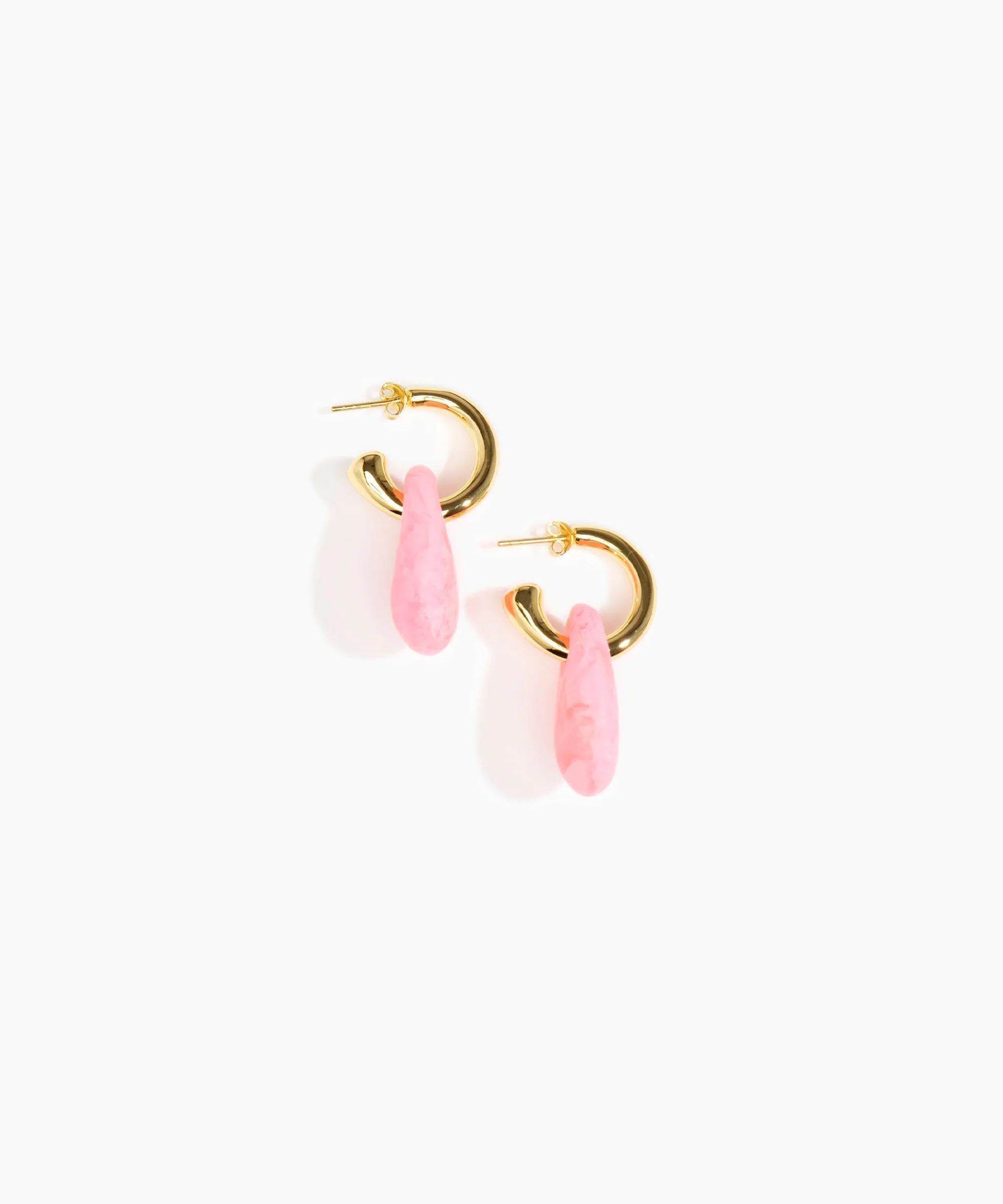 Small Rock Hoop Earrings