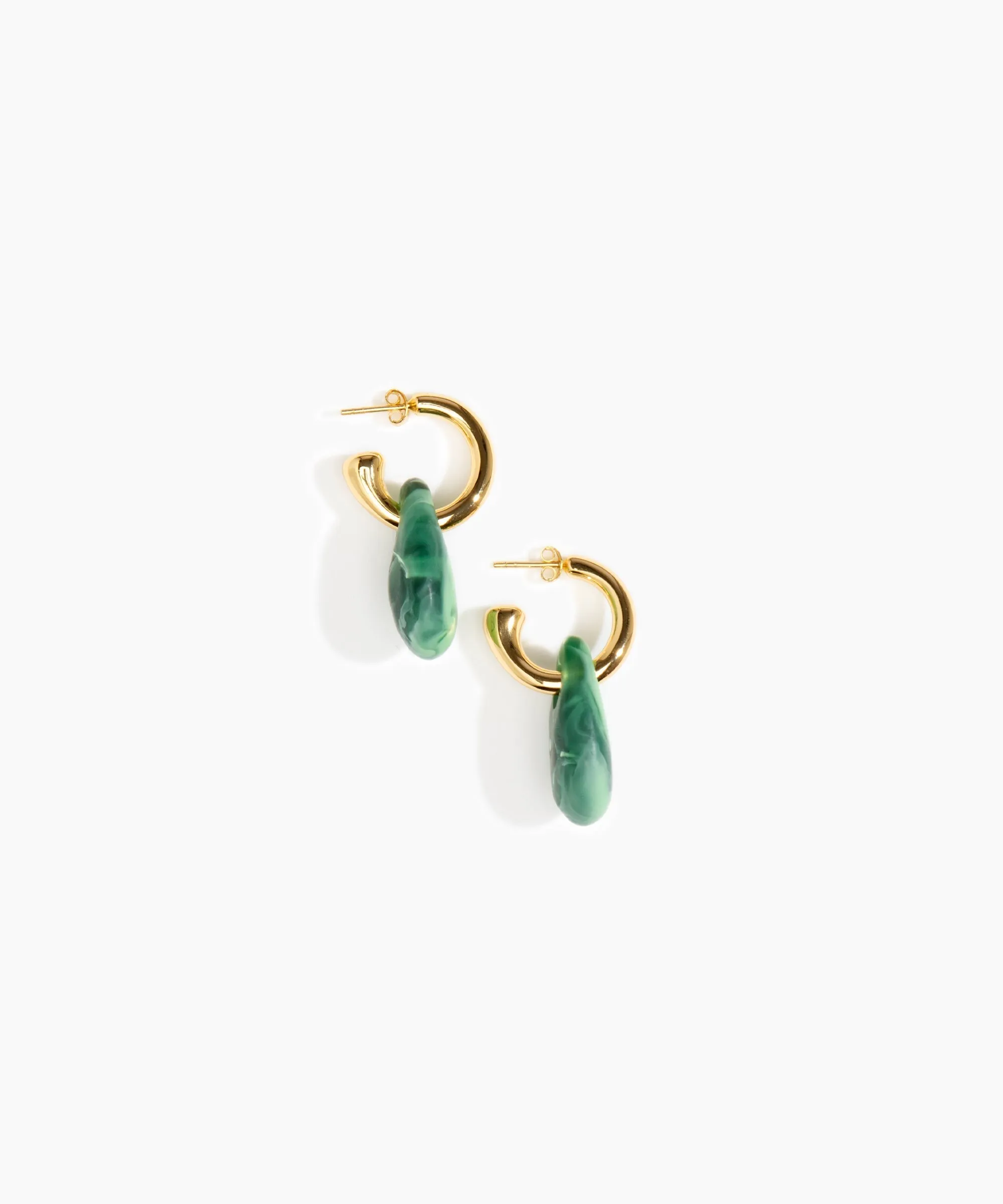 Small Rock Hoop Earrings