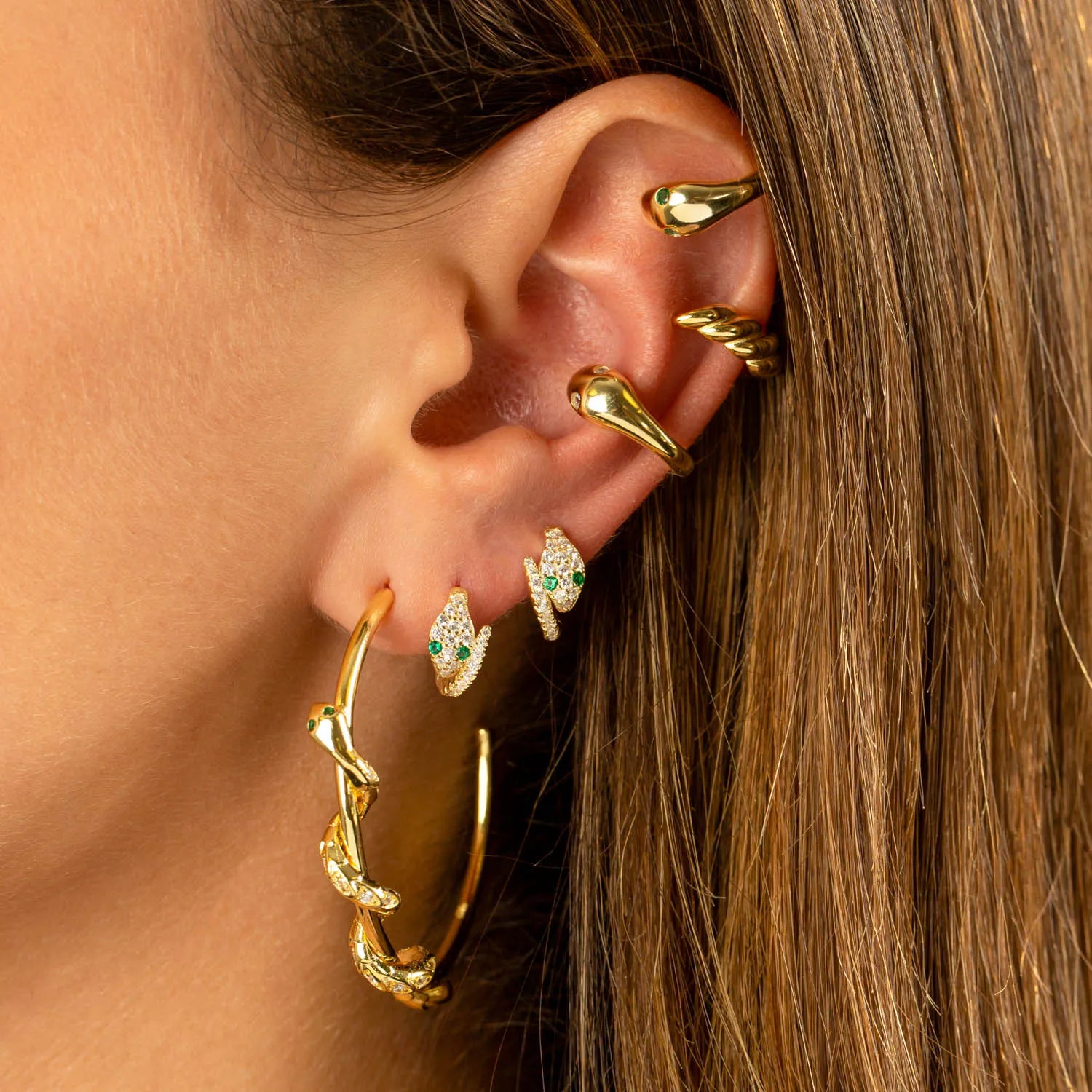 Snake Hoop Earring