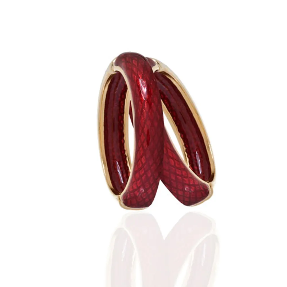 Snakeskin Red Hoop-Eze Earrings