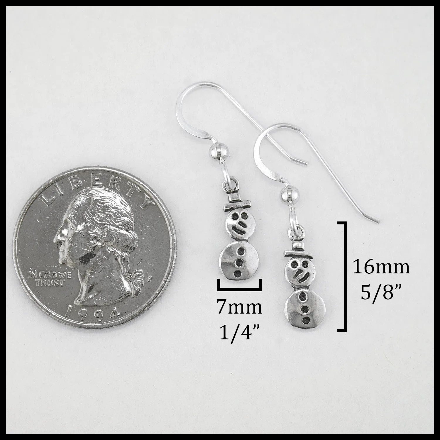 Snowman Pendant and Earring Set