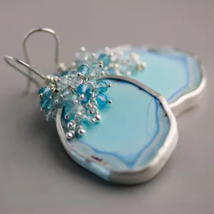 SOLD Lavender Turquoise Draped with Blue Topaz