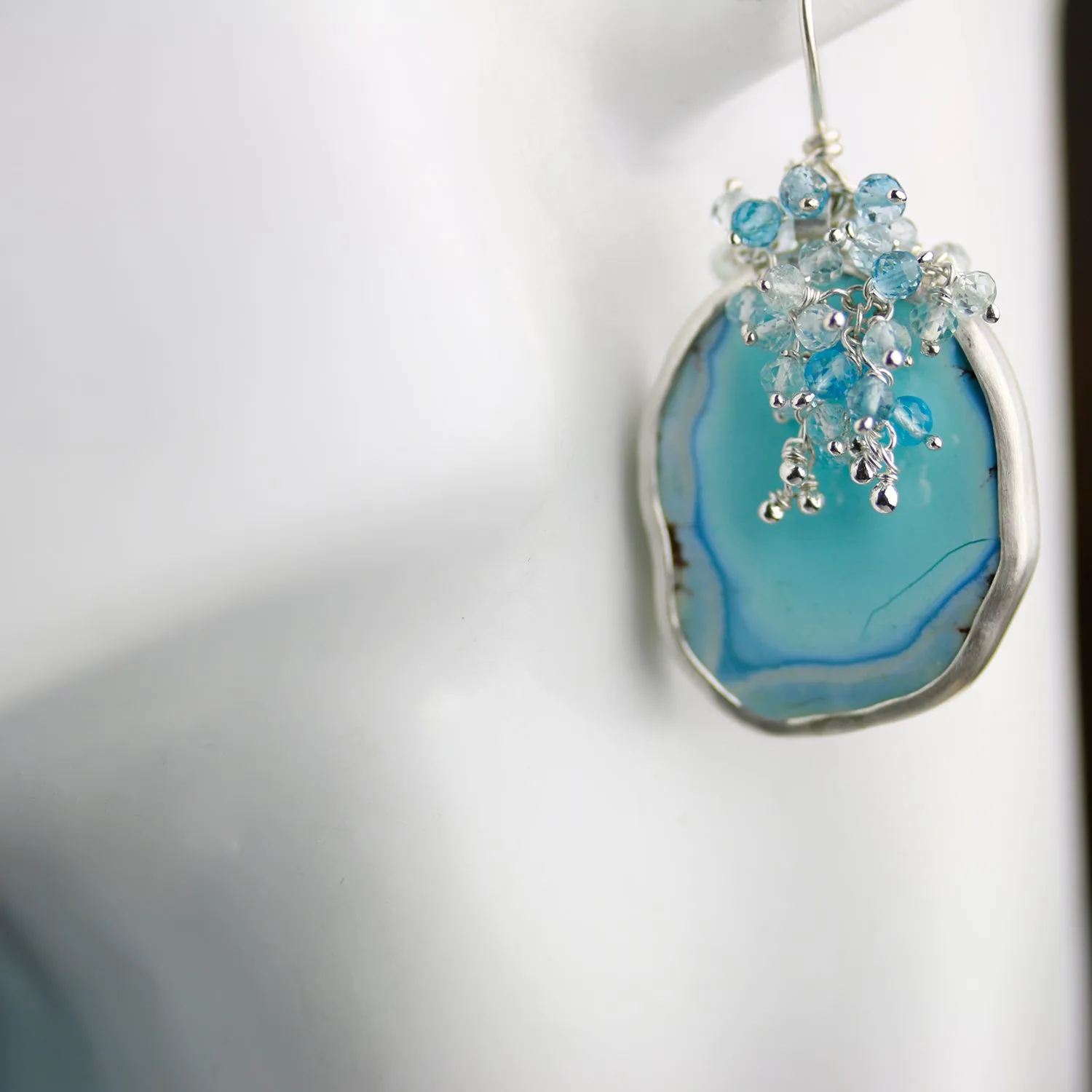 SOLD Lavender Turquoise Draped with Blue Topaz