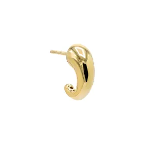 Solid Claw Stud Earring 14K