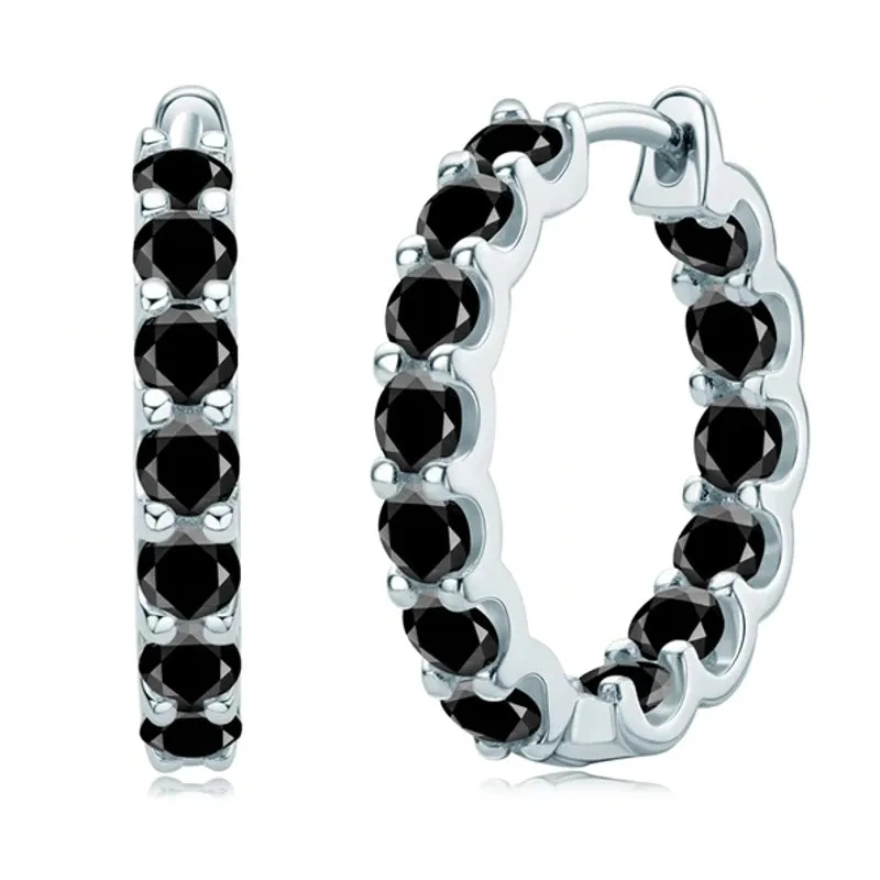 Sparkling Jewelry Hoops Stud Earrings