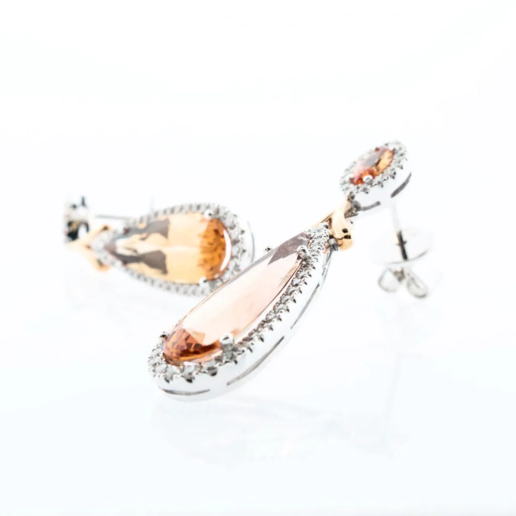 SPECIAL: Pear Imperial Topaz Drop Earrings