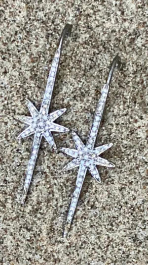 Starburst diamond earrings
