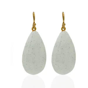 Stardust White Tear Drop Earring