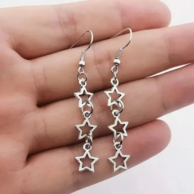 Stargirl Drop Earrings in Zinc Alloy for a Chic Look