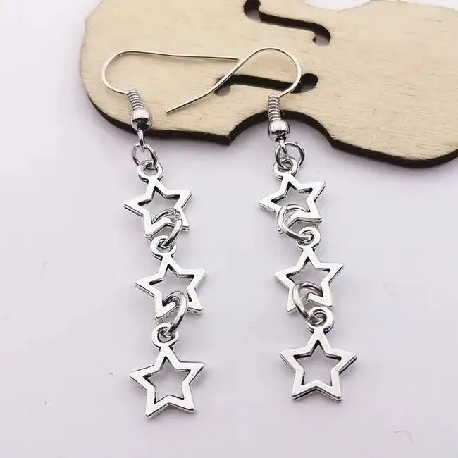 Stargirl Drop Earrings in Zinc Alloy for a Chic Look