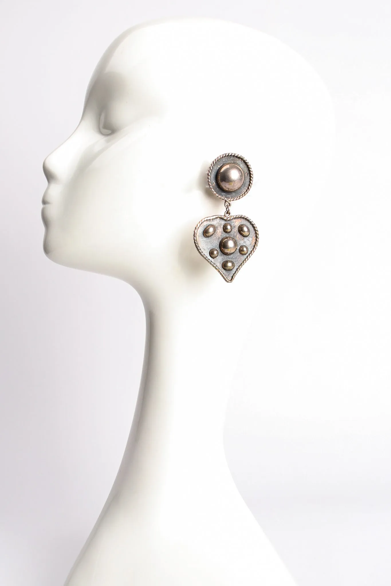 Sterling Heart Drop Earrings