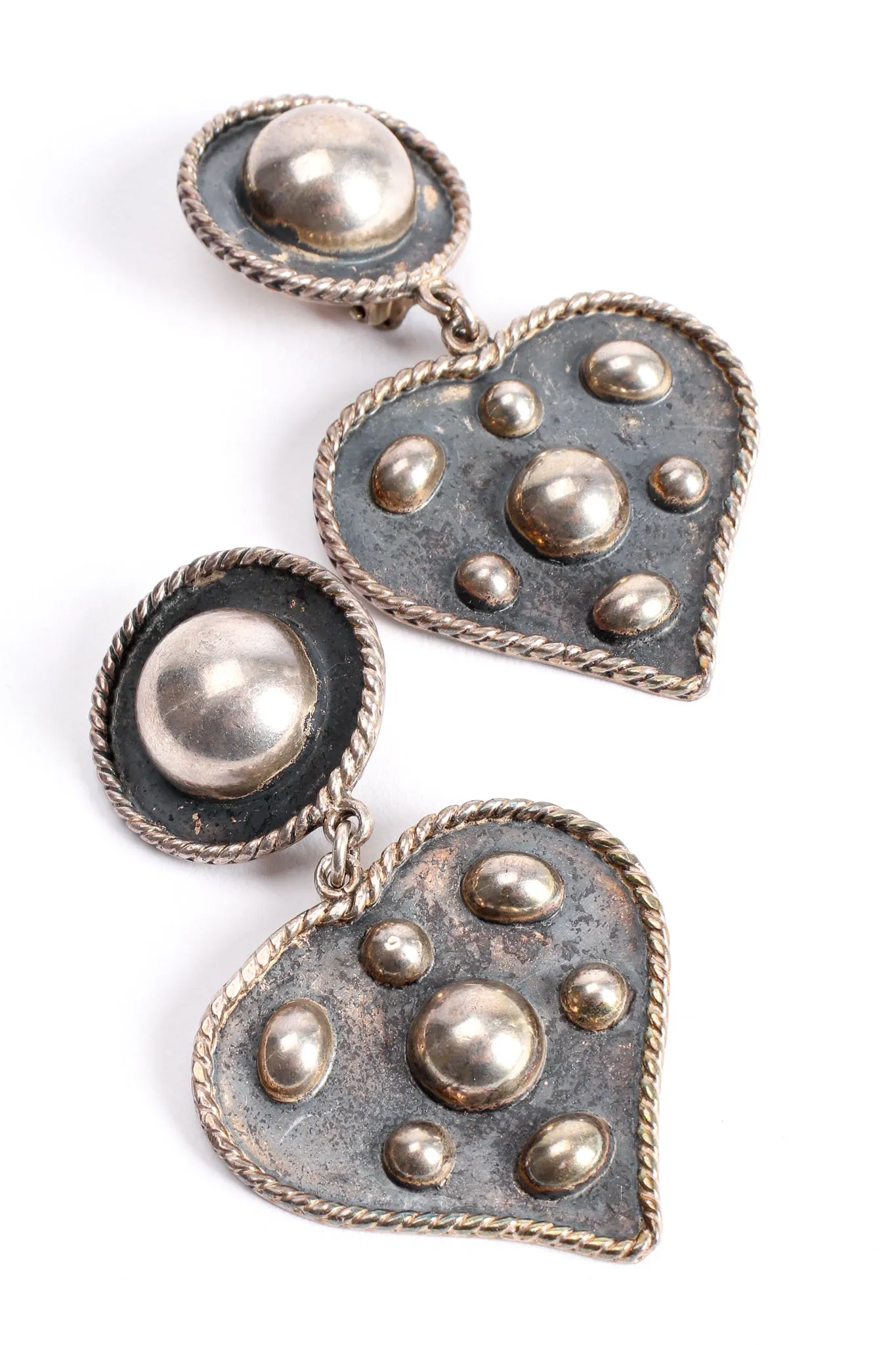 Sterling Heart Drop Earrings