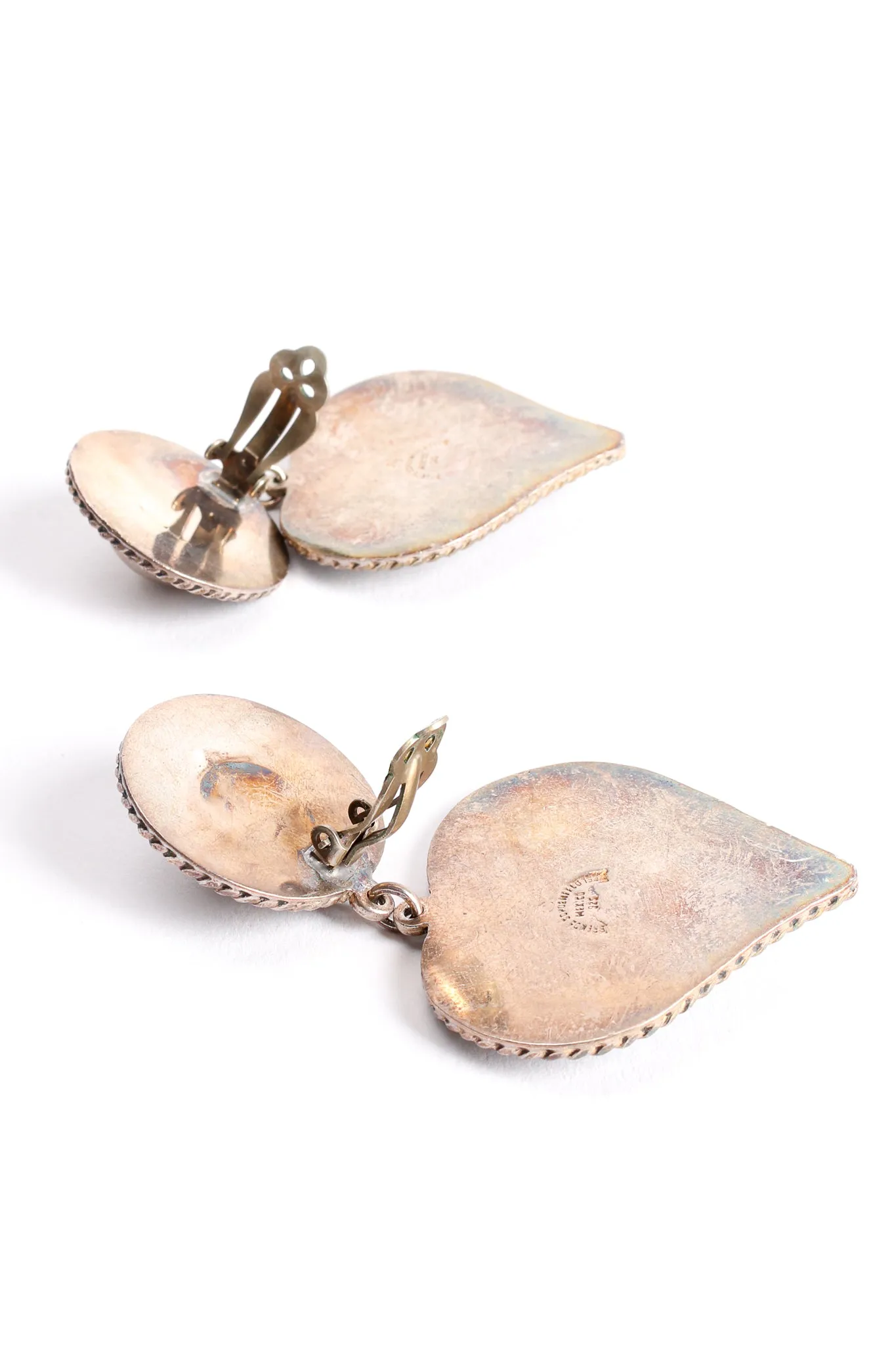 Sterling Heart Drop Earrings