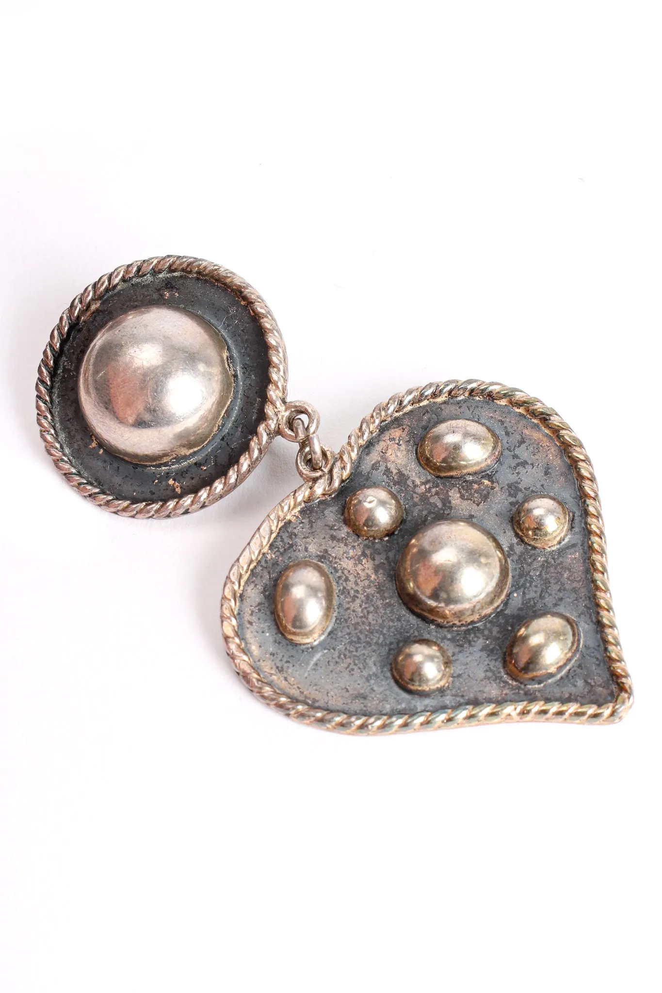 Sterling Heart Drop Earrings