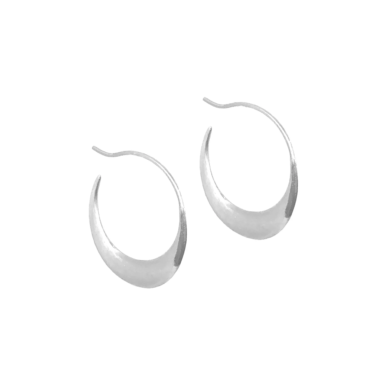 Sterling Silver Large "Sade" Hoop Earring