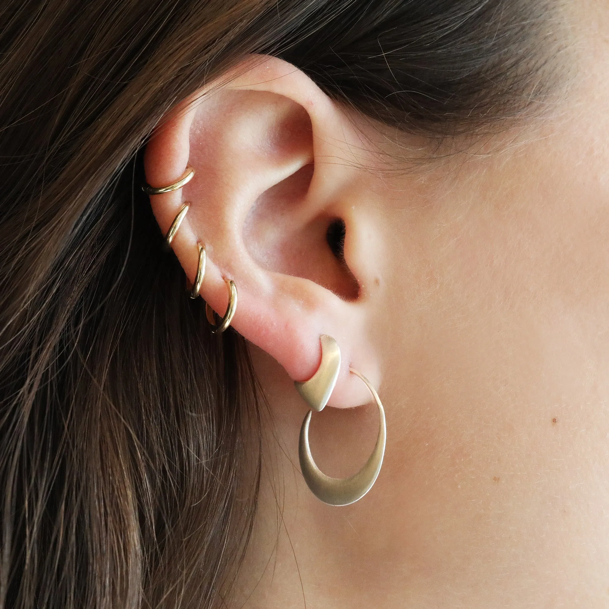Sterling Silver Large "Sade" Hoop Earring