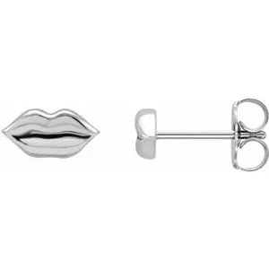 Sterling Silver Lip Earrings