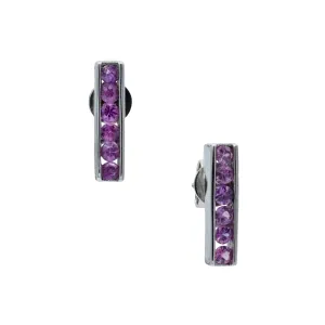 Sterling Silver Pink Sapphire Earrings