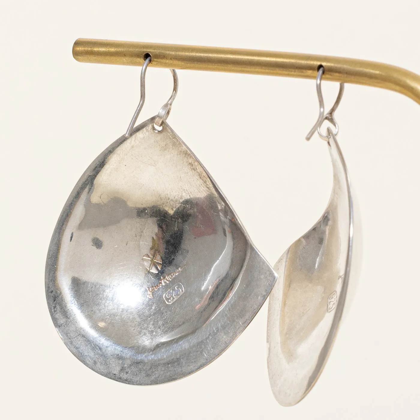 Sterling Silver Shield Earrings