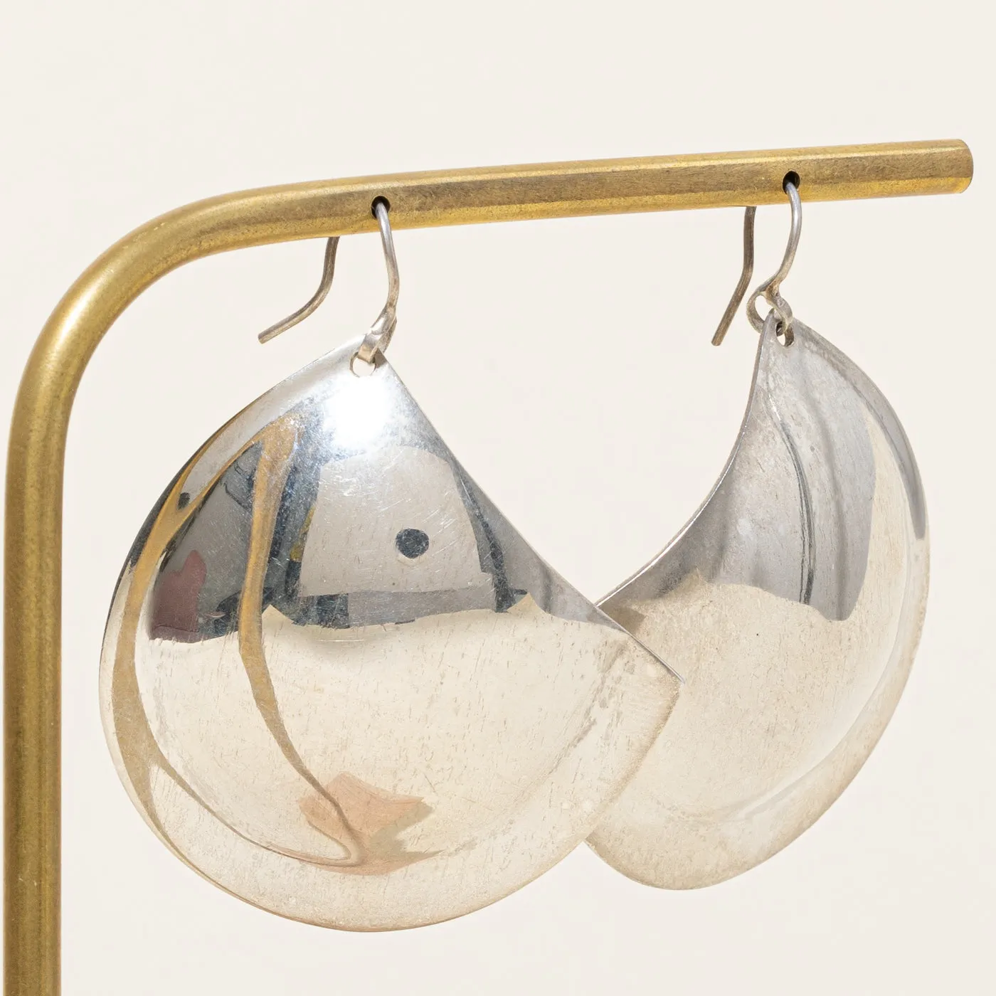 Sterling Silver Shield Earrings