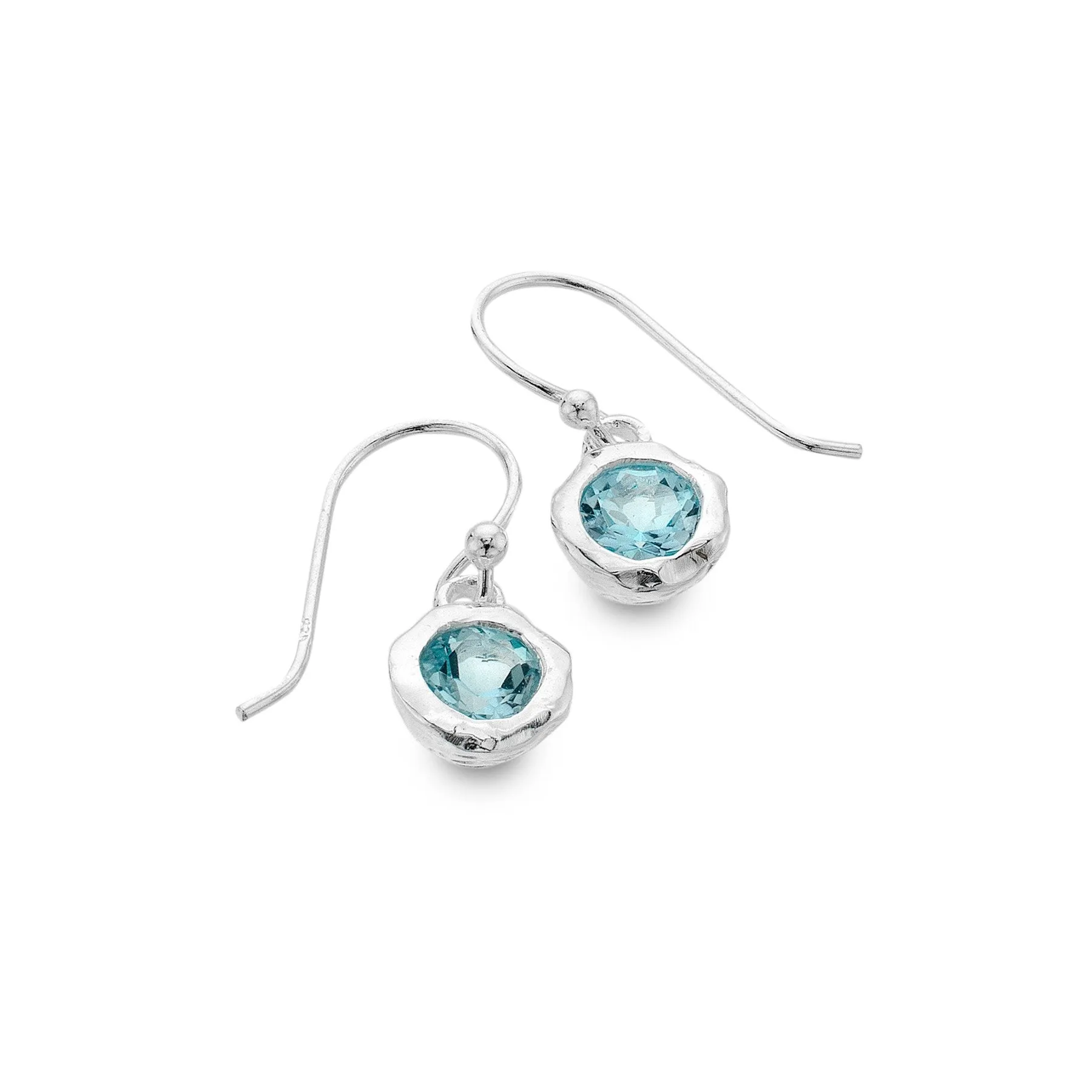 Sterling Silver Topaz Surround Earrings