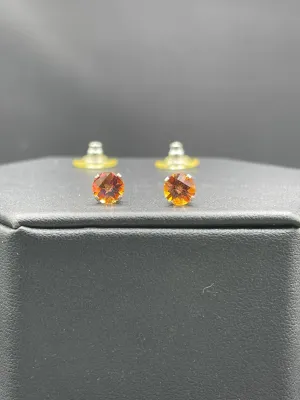 Sunset Mystic Topaz 6MM Sterling Silver Stud Earrings