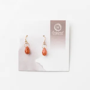 Sunstone Drop Earrings