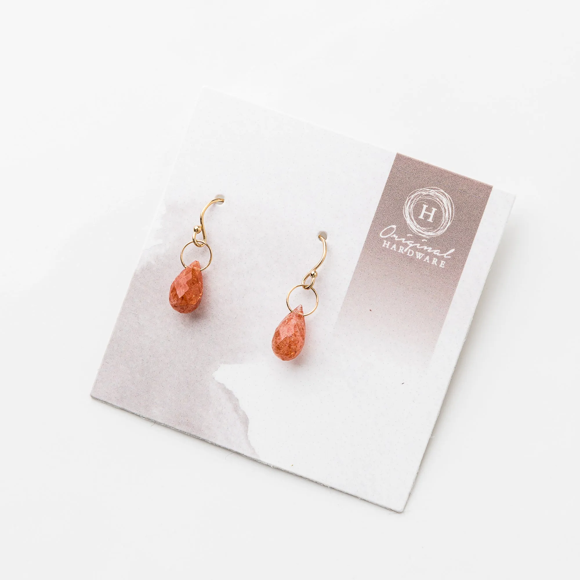 Sunstone Drop Earrings