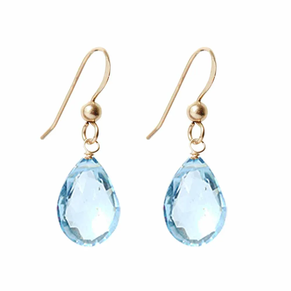 Swiss Blue Topaz Earrings