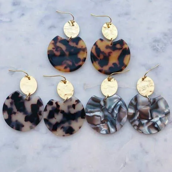 Sydney Tortoise Shell Drop Earrings