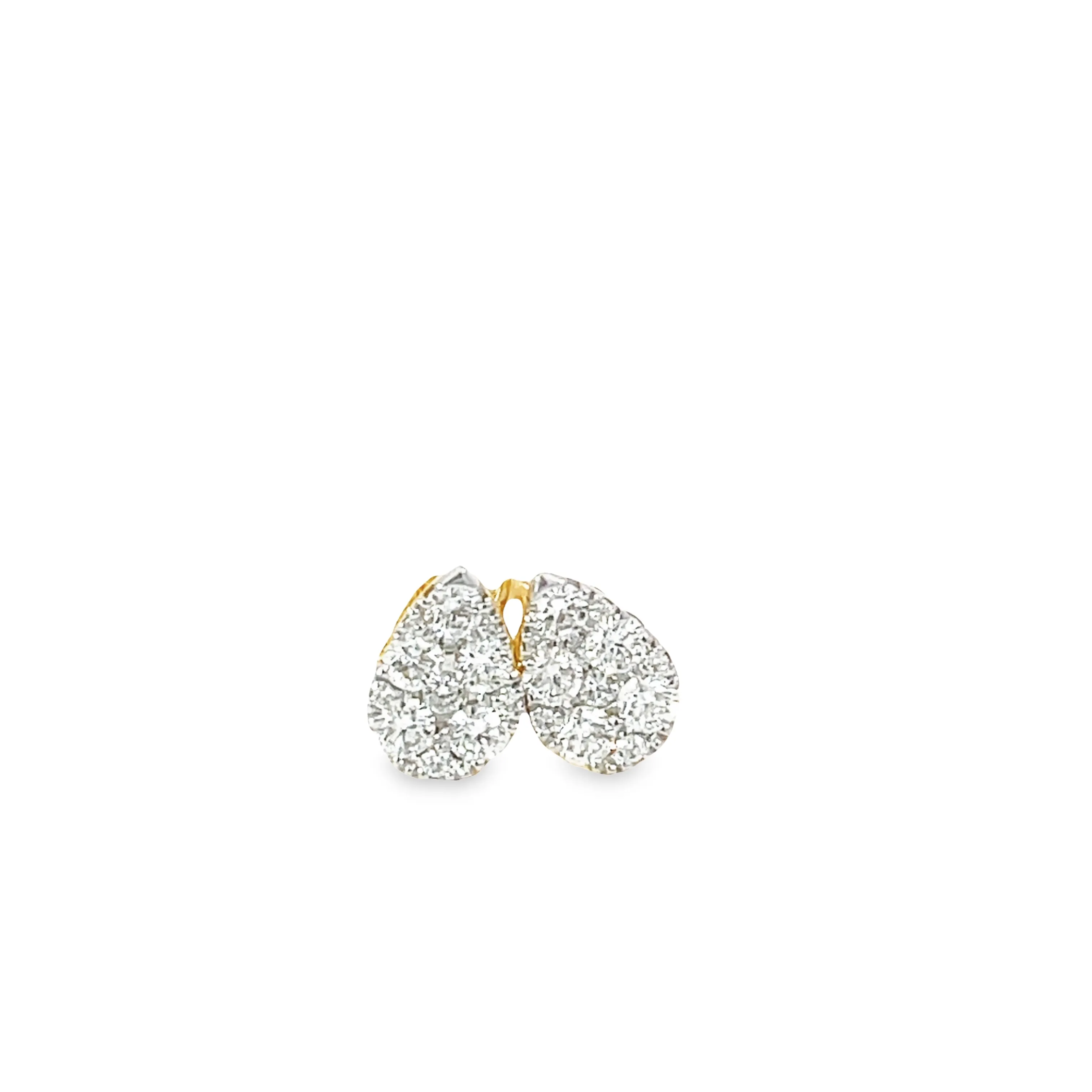 Teardrop Pave Diamond Stud Earrings