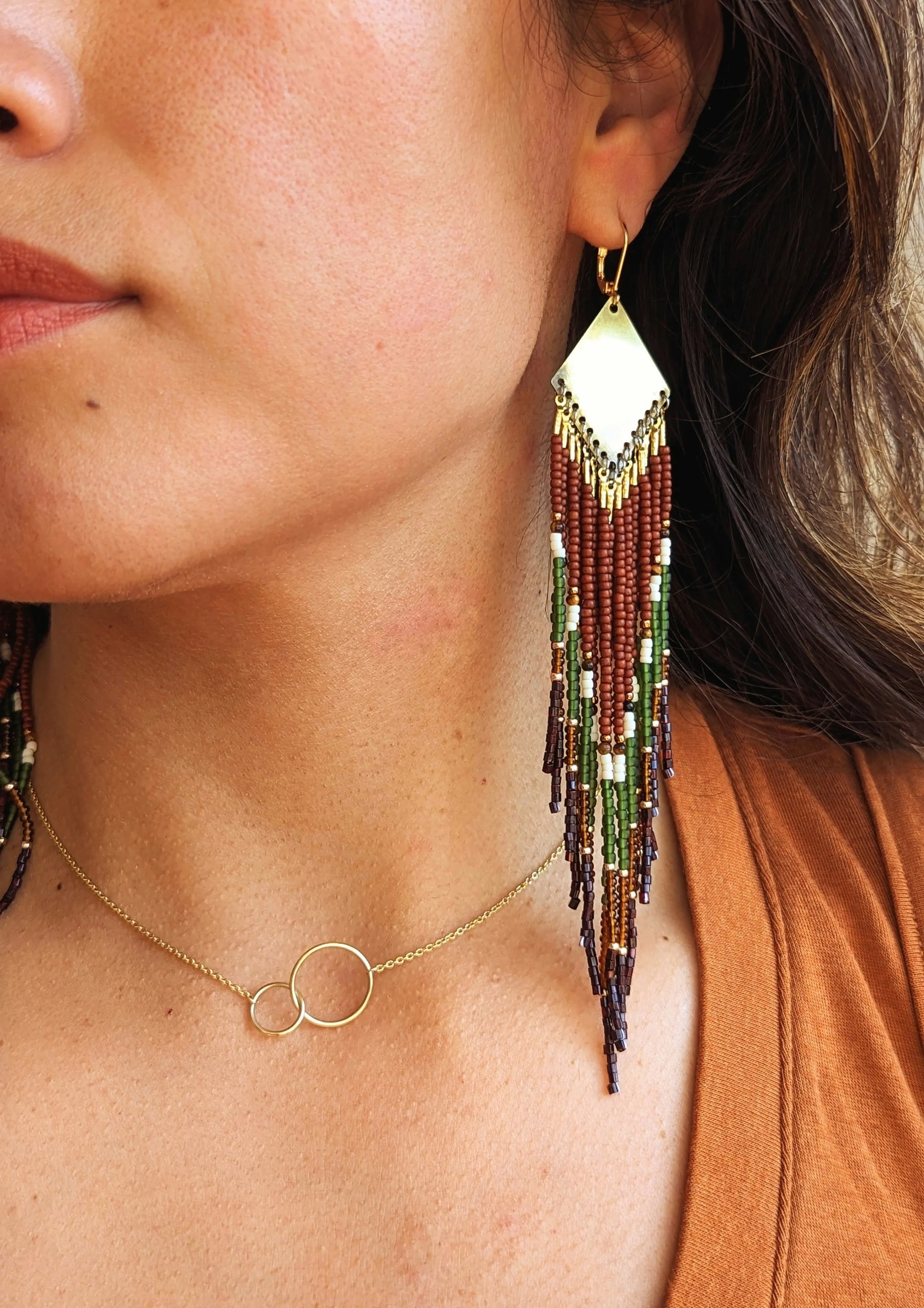 Tequila, Tabaco, y Ron Beaded Earrings