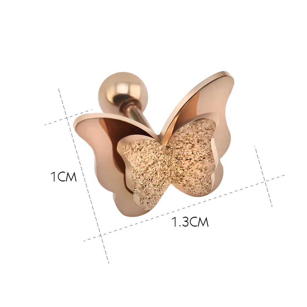 The Glittering Butterfly -- Stud Earrings for Women