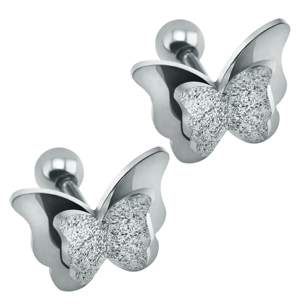 The Glittering Butterfly -- Stud Earrings for Women