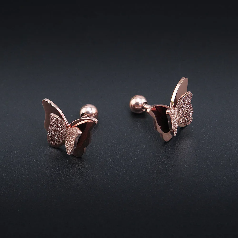 The Glittering Butterfly -- Stud Earrings for Women