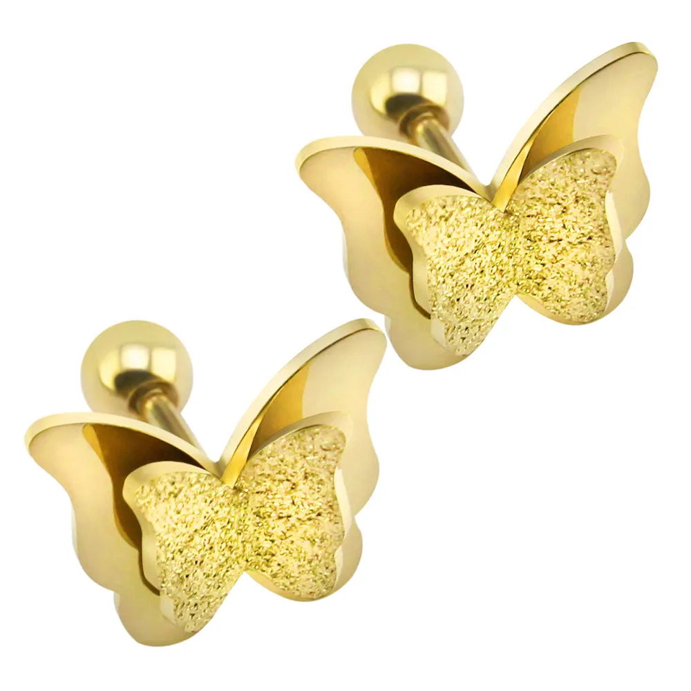 The Glittering Butterfly -- Stud Earrings for Women