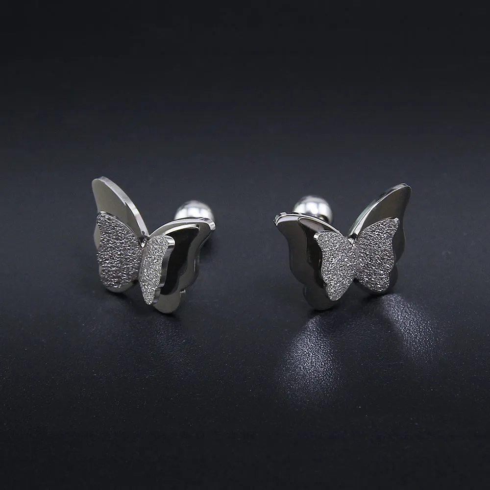The Glittering Butterfly -- Stud Earrings for Women