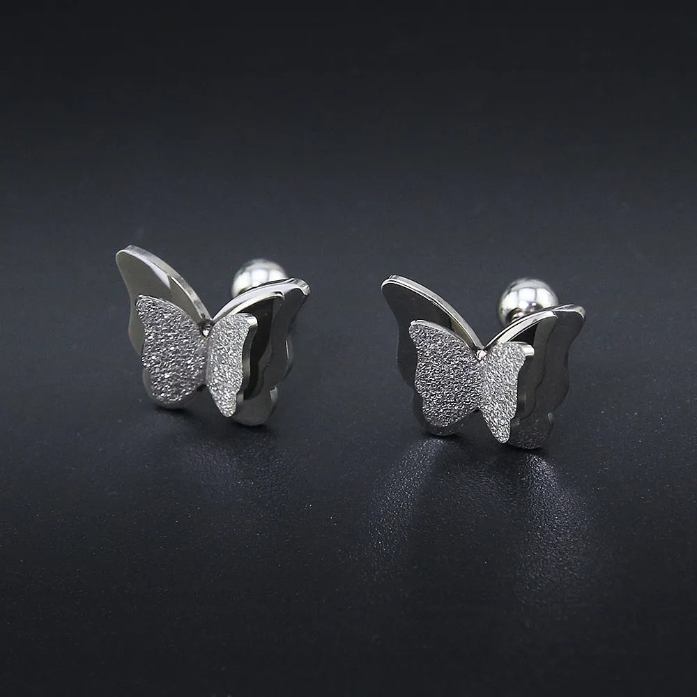 The Glittering Butterfly -- Stud Earrings for Women