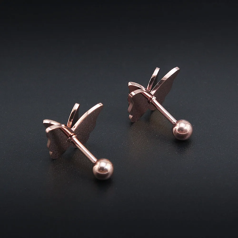 The Glittering Butterfly -- Stud Earrings for Women