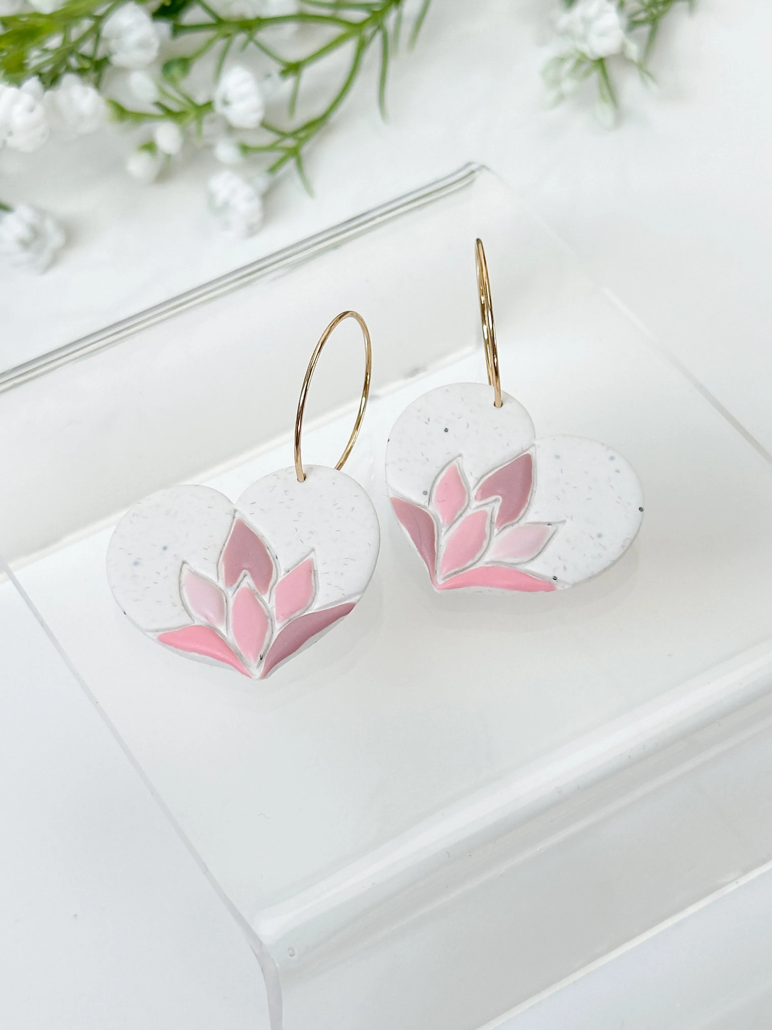 The Lotus Heart Hoops (One-of-a-kind)