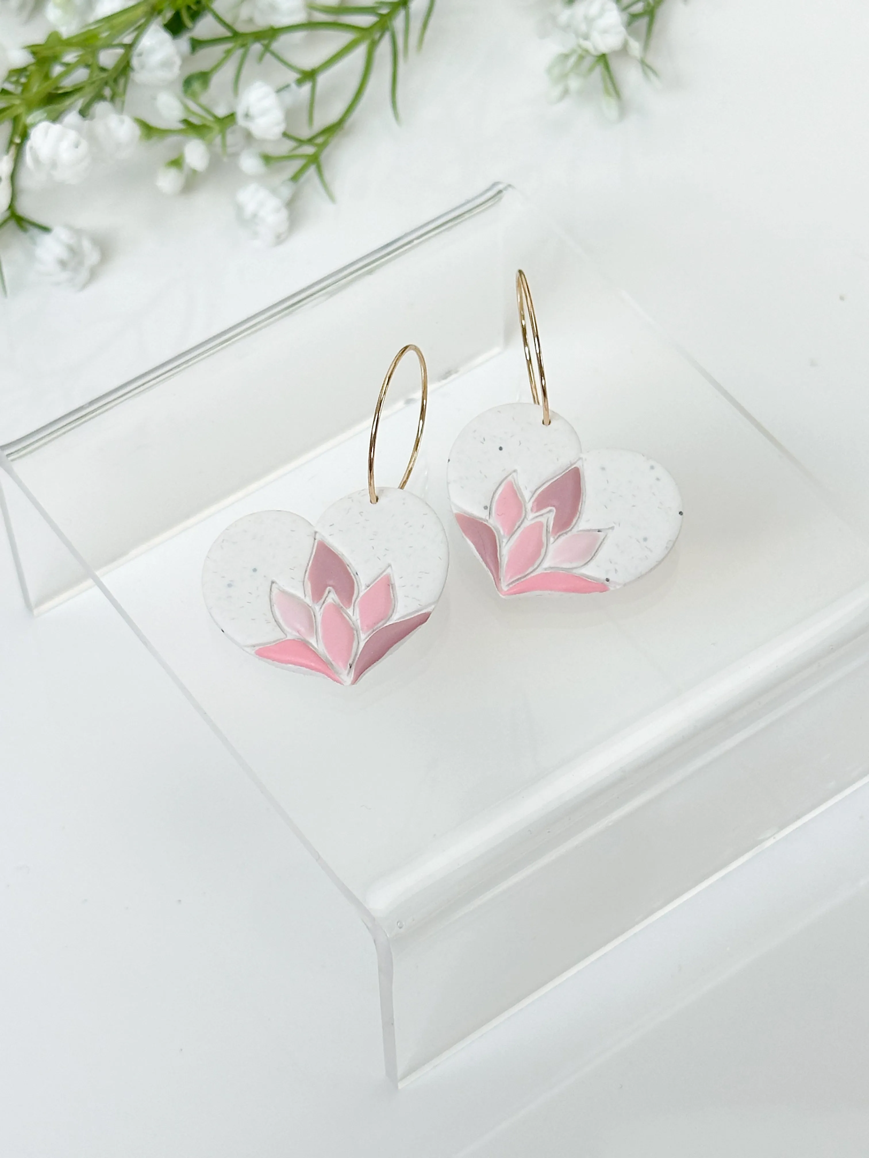 The Lotus Heart Hoops (One-of-a-kind)