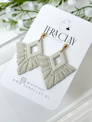 The Sage Green Macrame Dangles