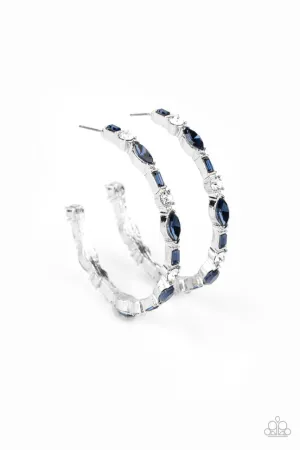 There Goes the Neighborhood Blue Paparazzi Earrings