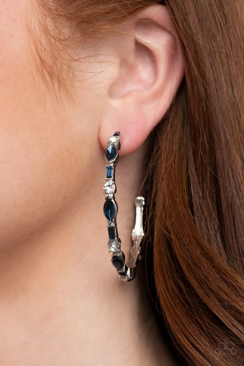 There Goes the Neighborhood Blue Paparazzi Earrings